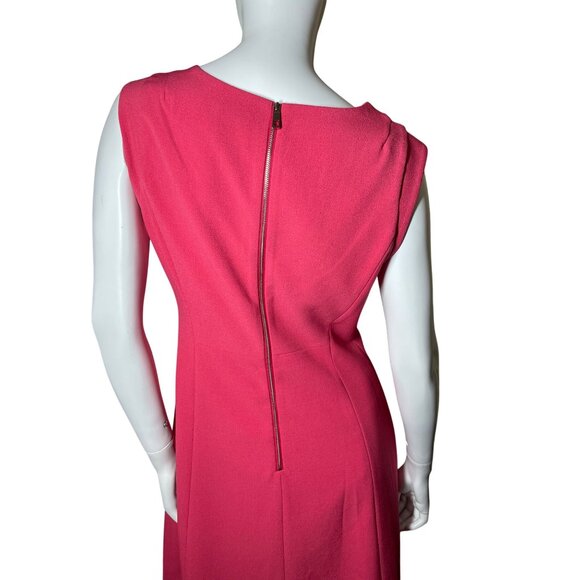 Vince Camuto Size 8 Dress Sleeveless Pink A-Line Classic Summer Women's Midi - Picture 3 of 16